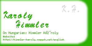 karoly himmler business card